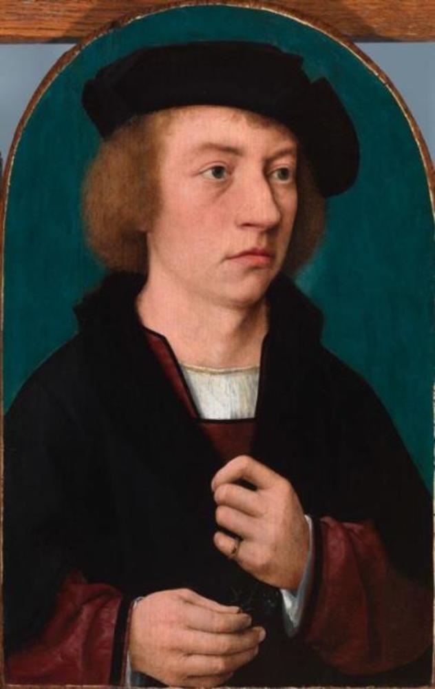 Portrait d'un jeune homme au chapeau noir - Joos van Cleve
