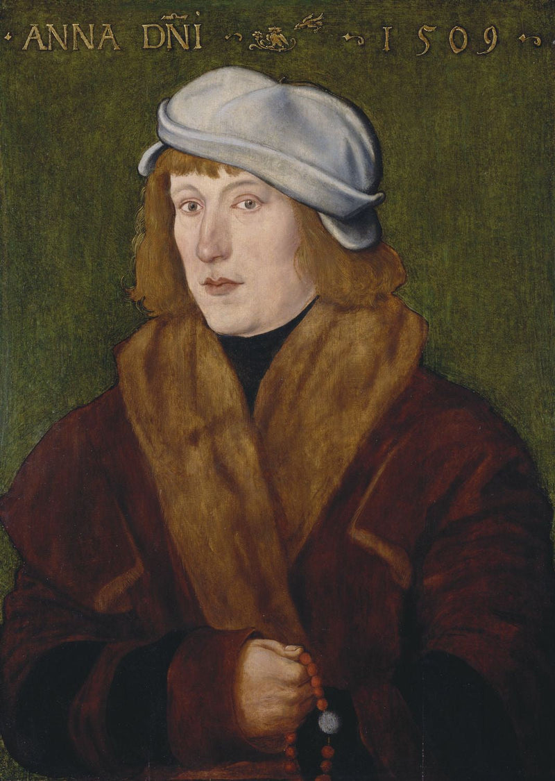 Portrait d'un jeune homme avec un chapelet - Hans Baldung Grien