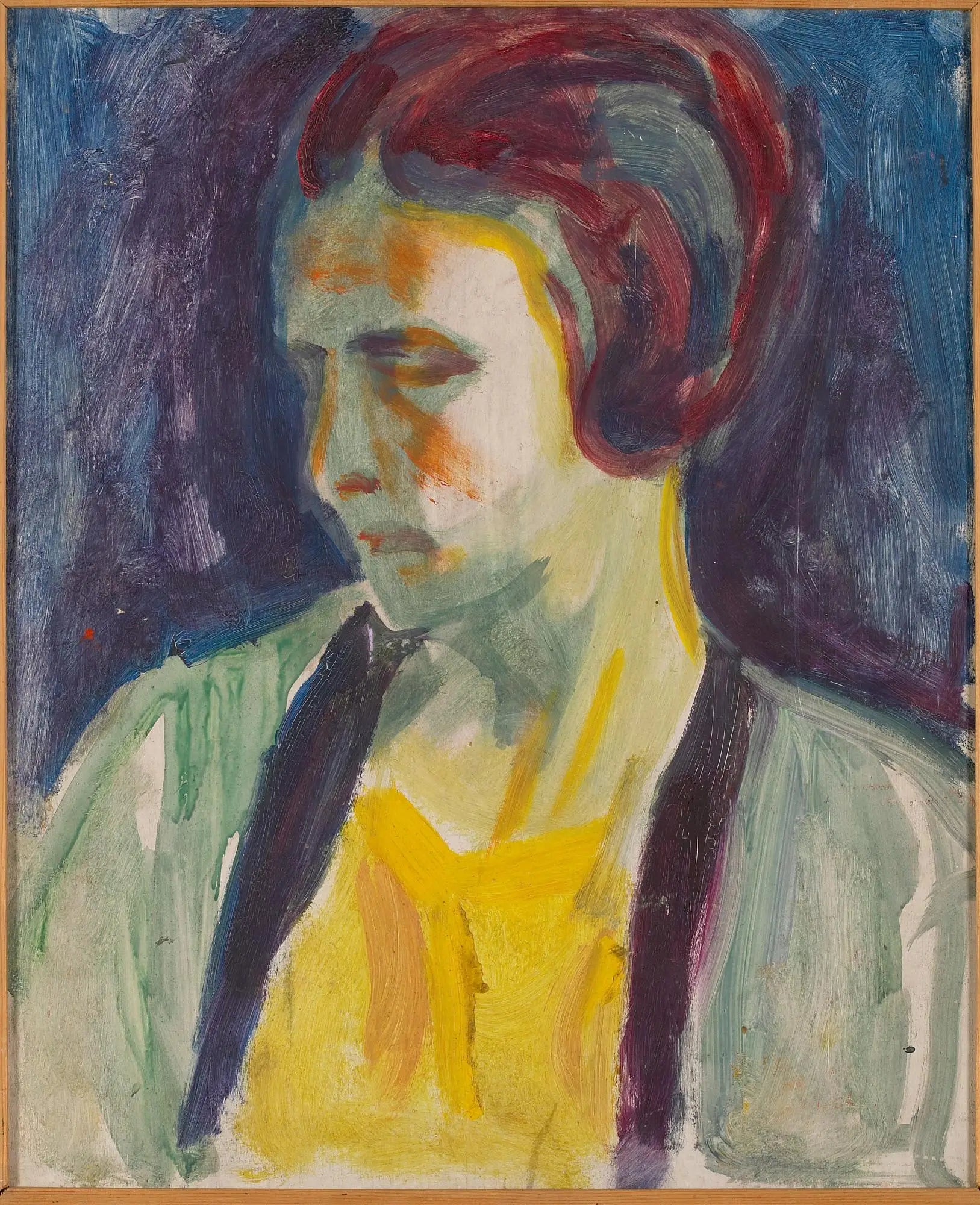 Reproduction du tableau « Portrait d'un modèle féminin - Edvard Munch » par Alpha Reproduction en peinture à l’huile