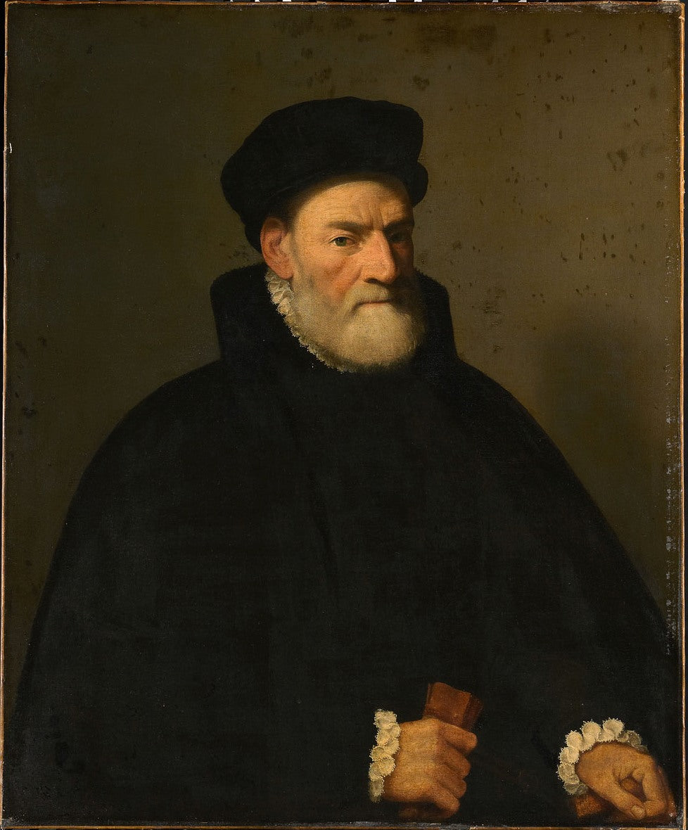 Portrait d’un vieil homme probablement Vercellino Olivazzi sénateur de Bergame - Giovanni Battista Moroni - Alpha