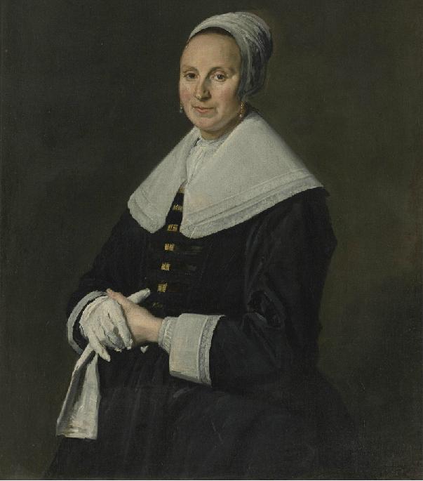 Portrait d'une femme avec des gants - Frans Hals