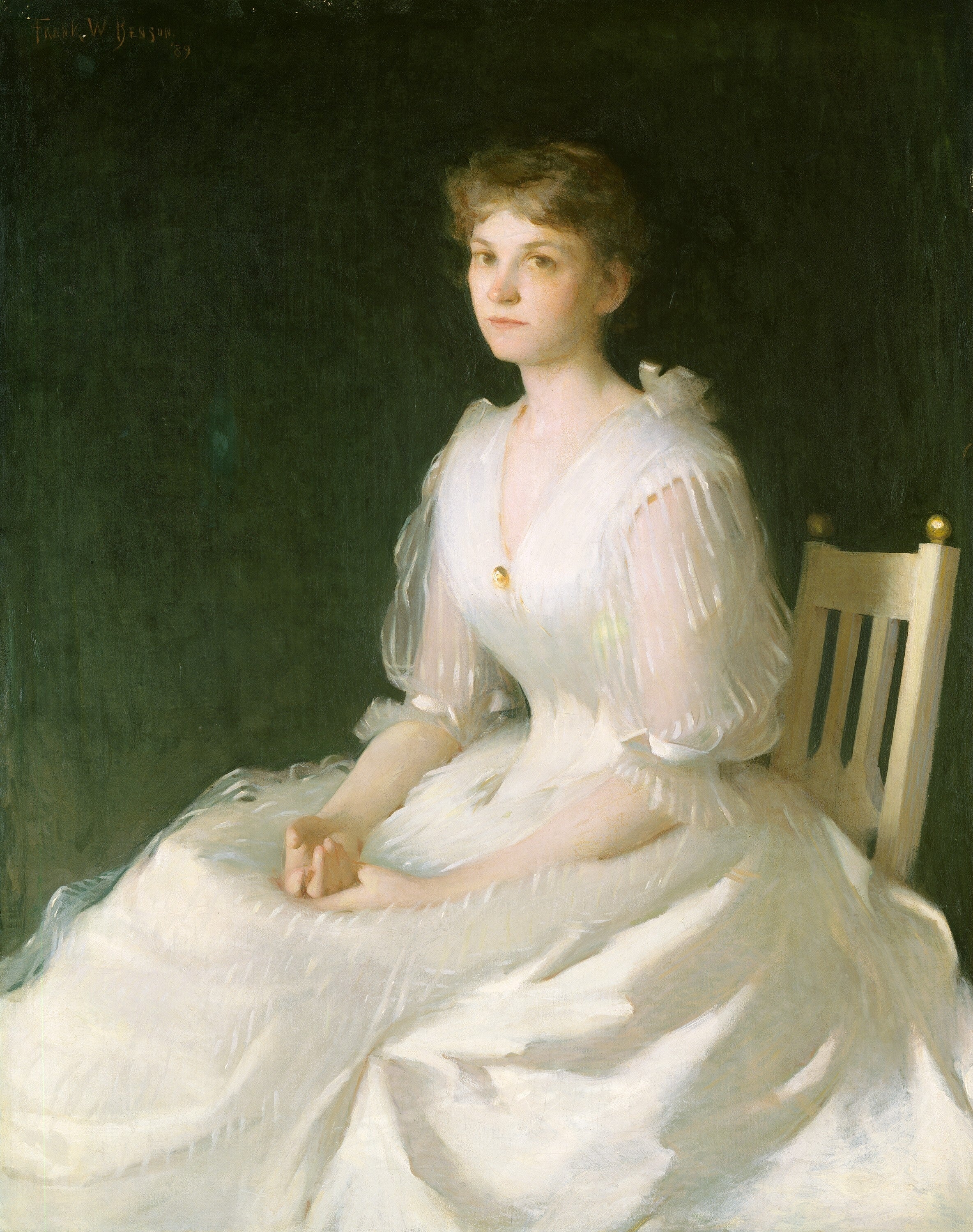 Portrait en blanc - Frank Weston Benson