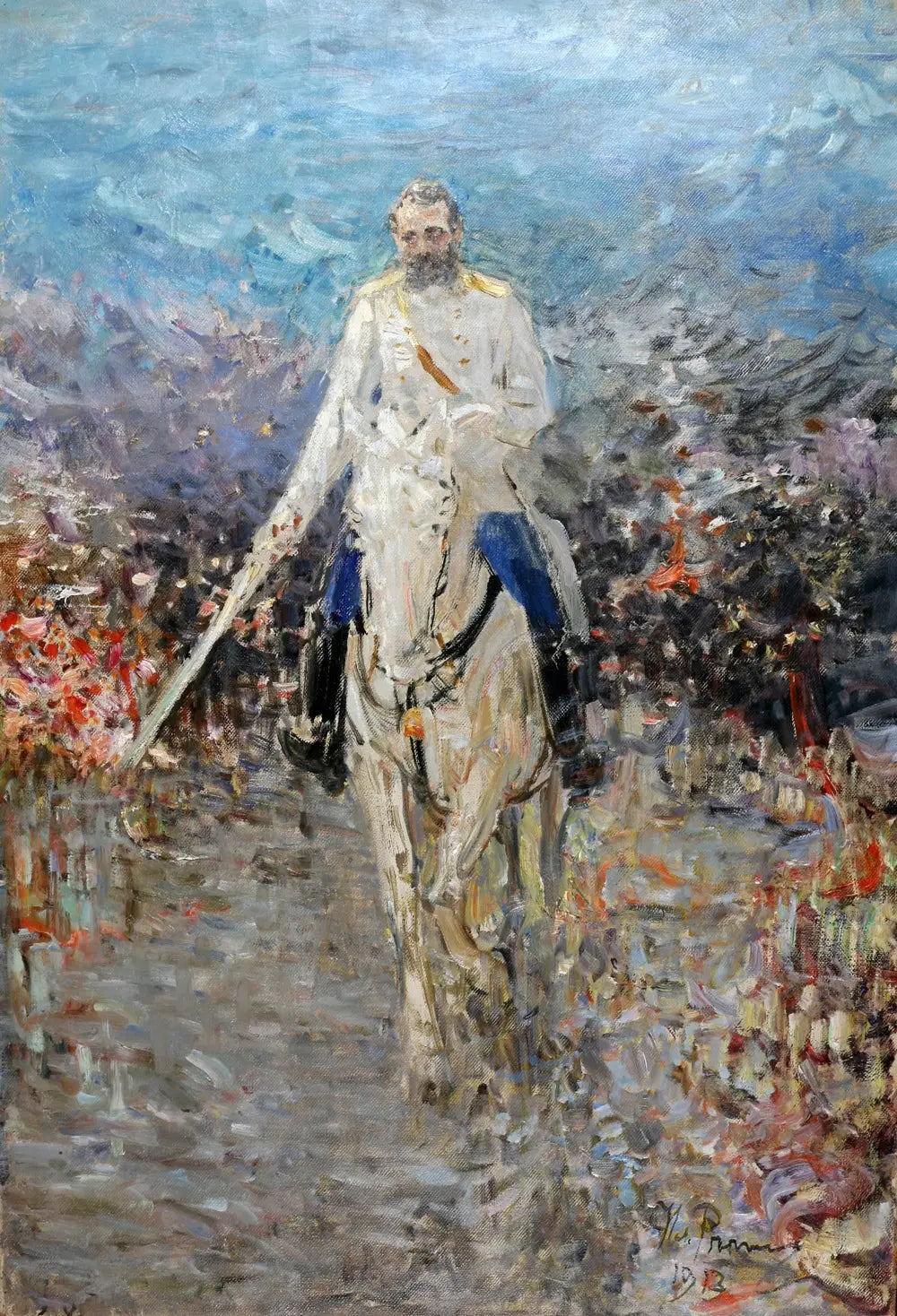 Portrait équestre d'Alexandre II - Ilya Repin image 1 copie de tableau peinte à la main