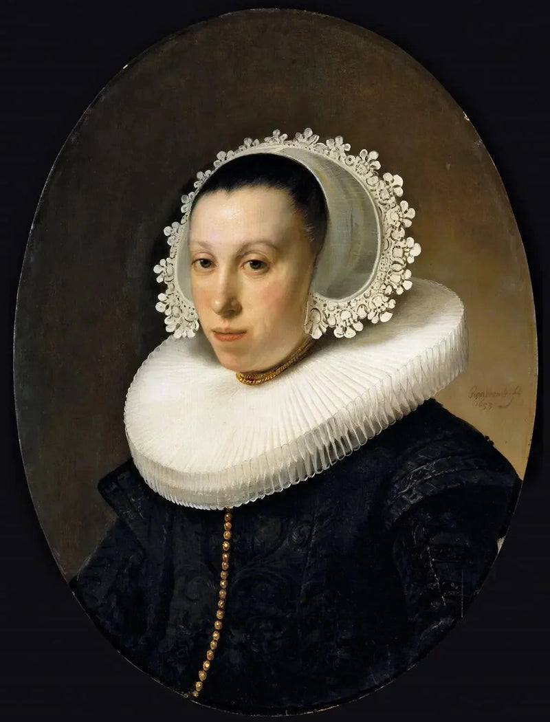 Portrait d’une femme au col de meule – Rembrandt