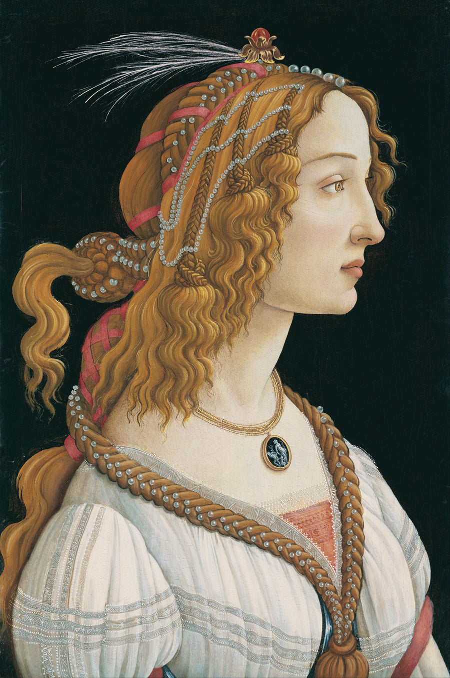 Portrait idéal d’une dame, dit Simonetta Vespucci, vers 1480-1485 – Botticelli