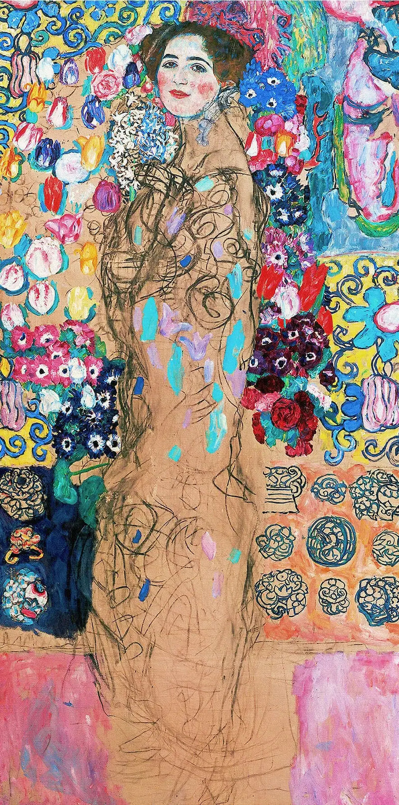 Portrait inachevé de Maria Munk - Gustav Klimt