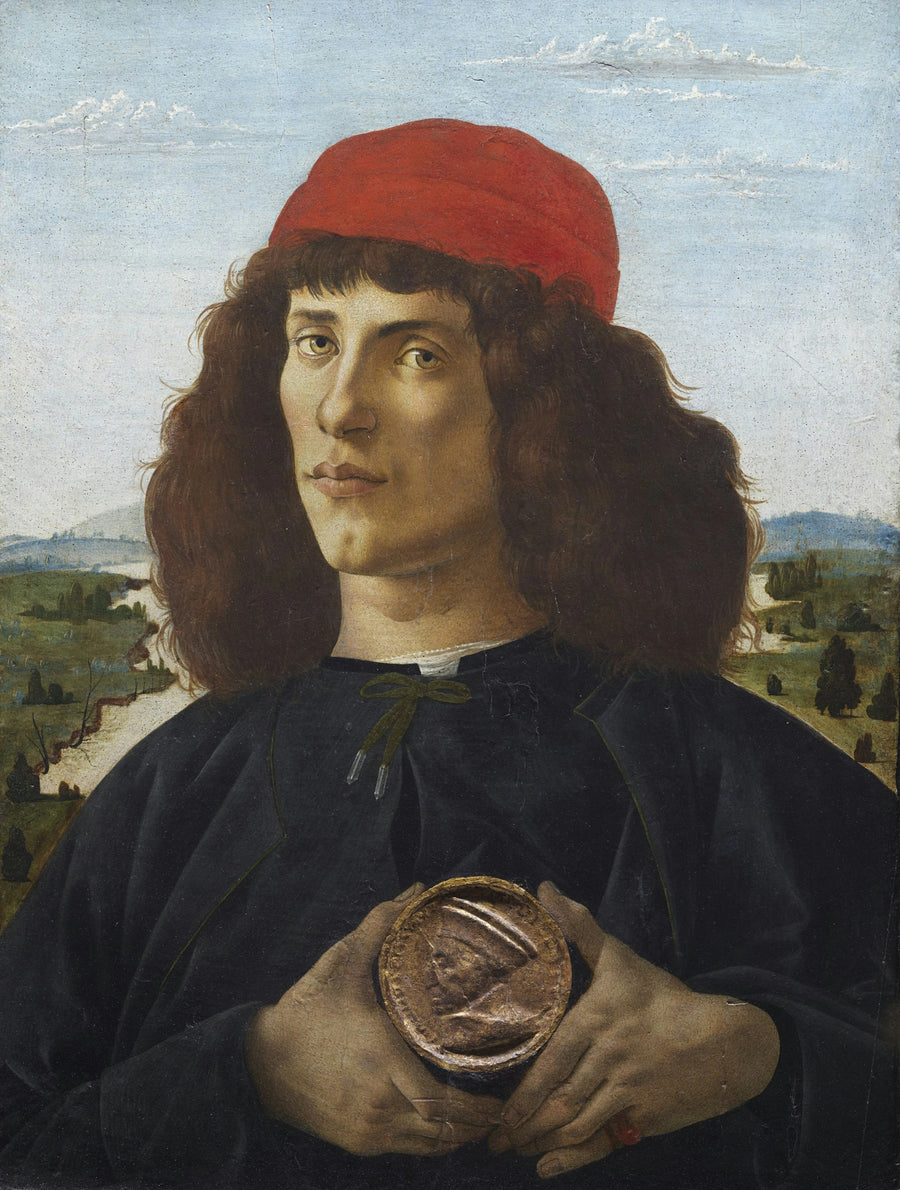 Portrait d’un jeune homme avec une médaille de Cosme l’Ancien, vers 1475 – Botticelli