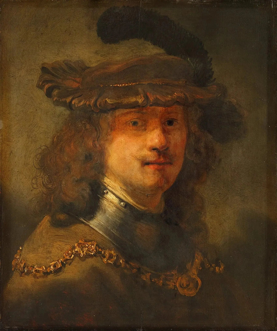 Portrait de Rembrandt au béret de velours et à la gorgerette – atelier, 1634