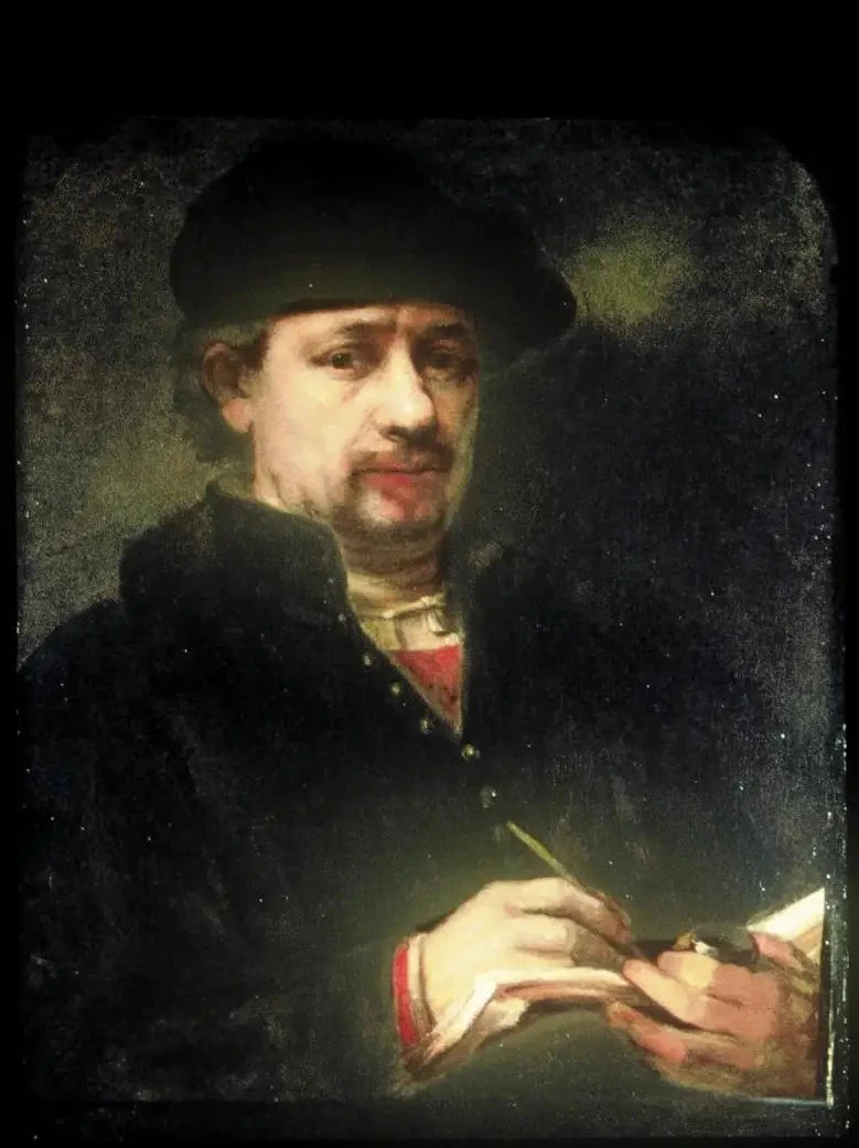 Portrait de Rembrandt avec un carnet – imitateur anonyme