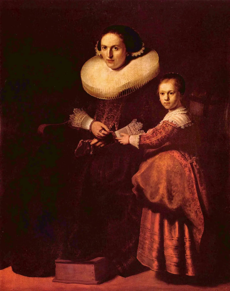 Portraits de Susanna van Collen et sa fille Anna - Rembrandt