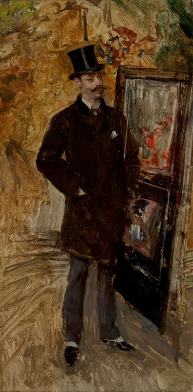 Porträt eines Mannes mit Zylinder - Giovanni Boldini