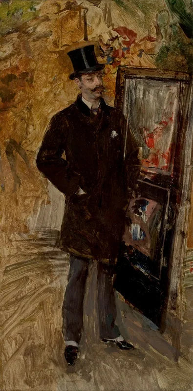Porträt eines Mannes mit Zylinder - Giovanni Boldini