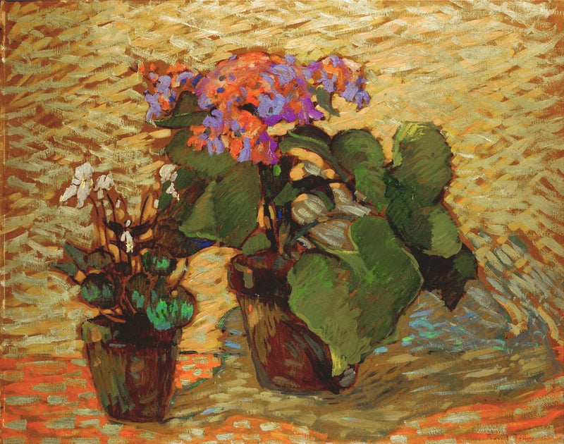 Pots de géraniums - Robert Antoine Pinchon
