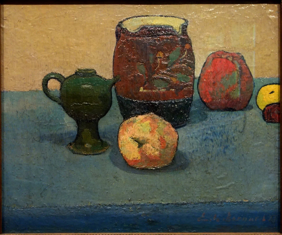Pots de grès et pommes - Émile Bernard