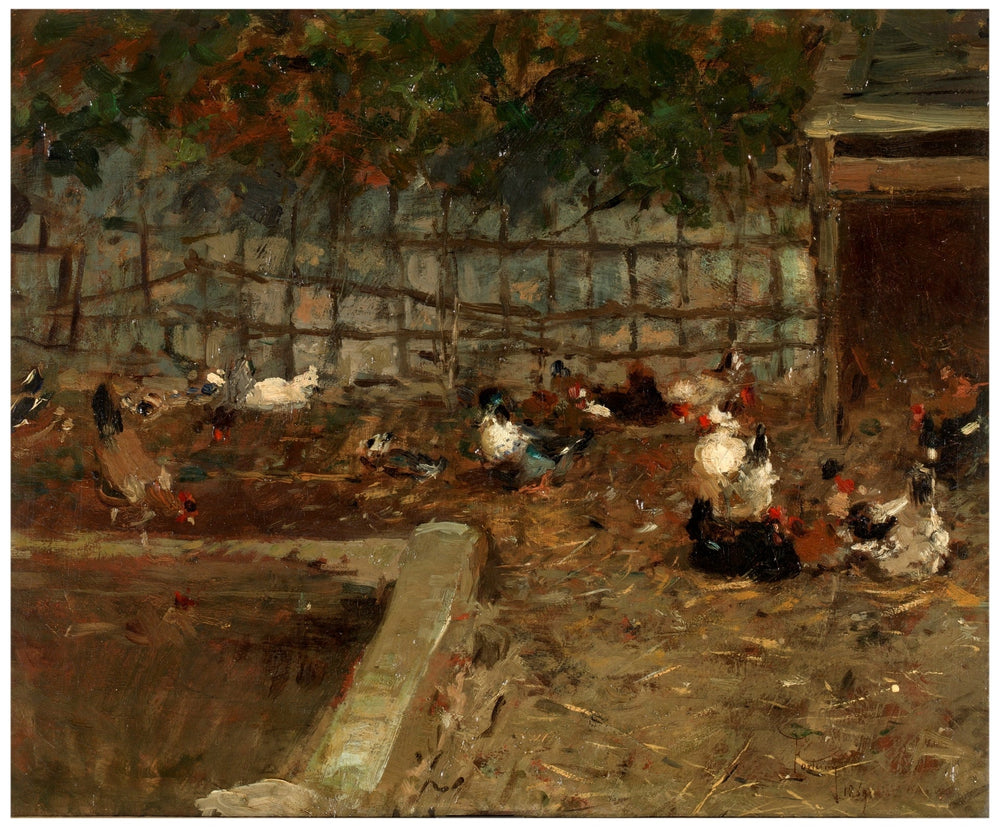 poulailler - Mariano Fortuny Marsal image 1 tableau peint à l’huile sur toile