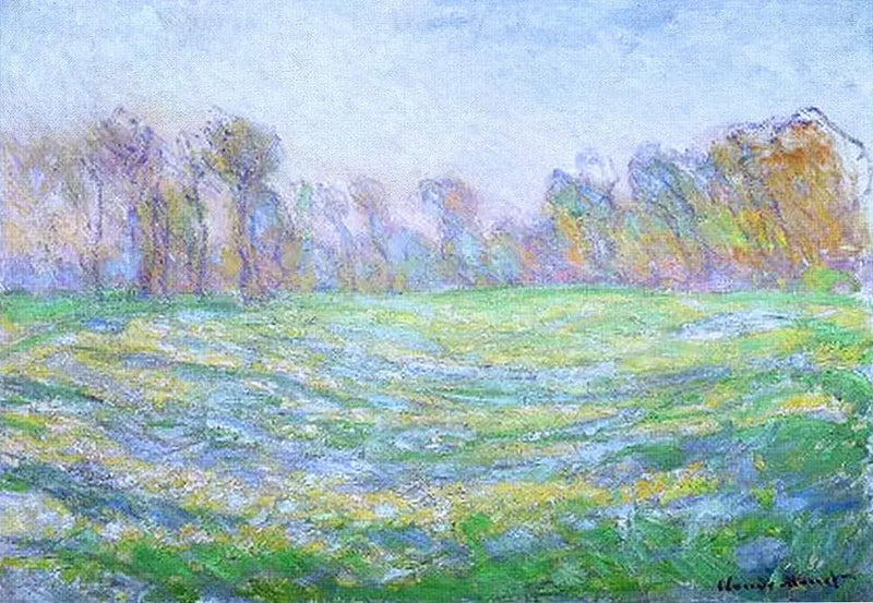 Prairie à Giverny - Claude Monet