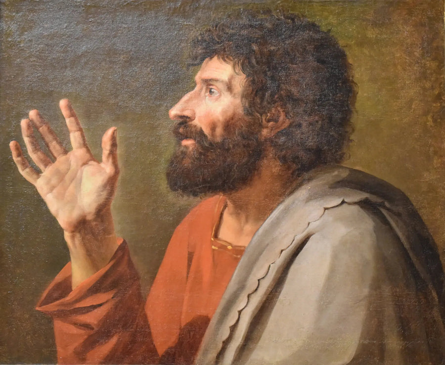 Première idée pour le vieil Horace de "Serment des Horaces" - Jacques-Louis David