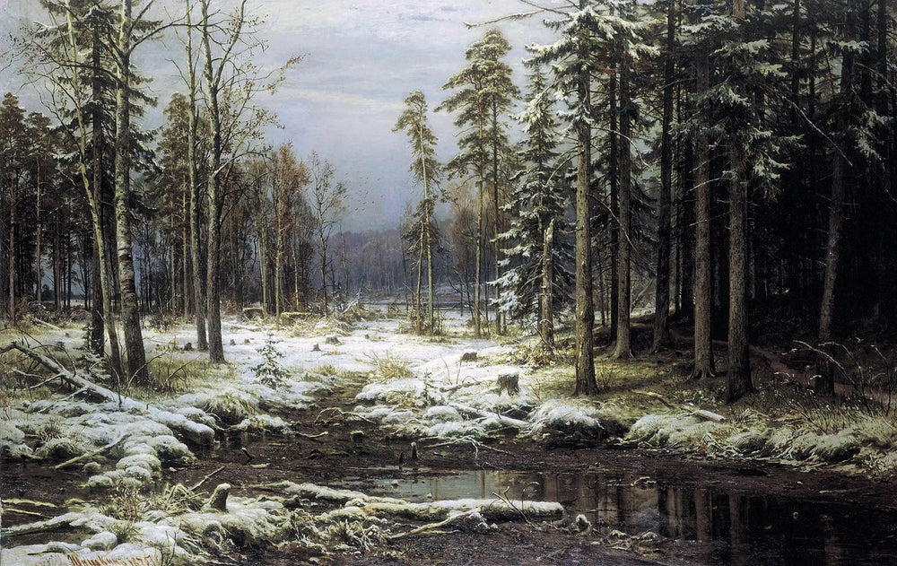 Première neige - Ivan Chichkine image 1 copie de tableau peinte à la main