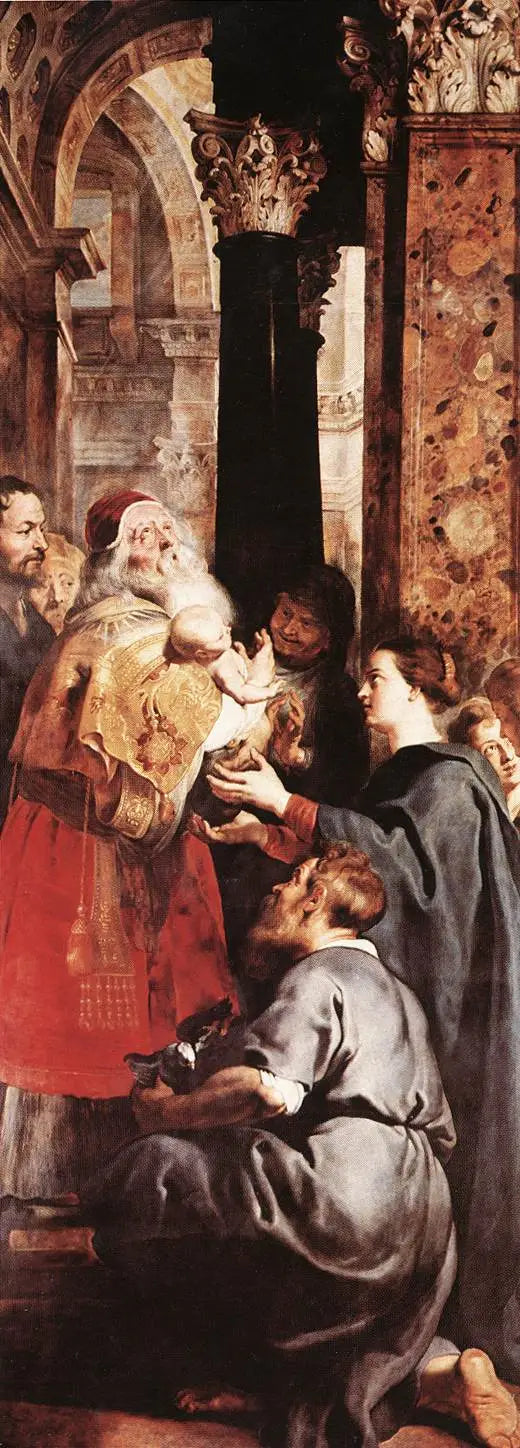 Présentation au Temple (panneau droit du tripyque) - Peter Paul Rubens