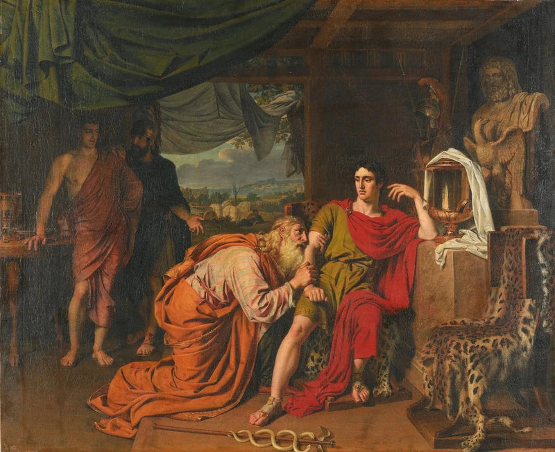 Priam demande à Achille de lui rendre le corps d'Hector - Alexandre Ivanov