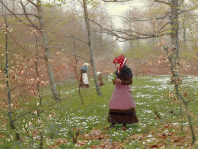 Printemps. Les premières anémones. - H. A. Brendekilde - Alpha Reproduction