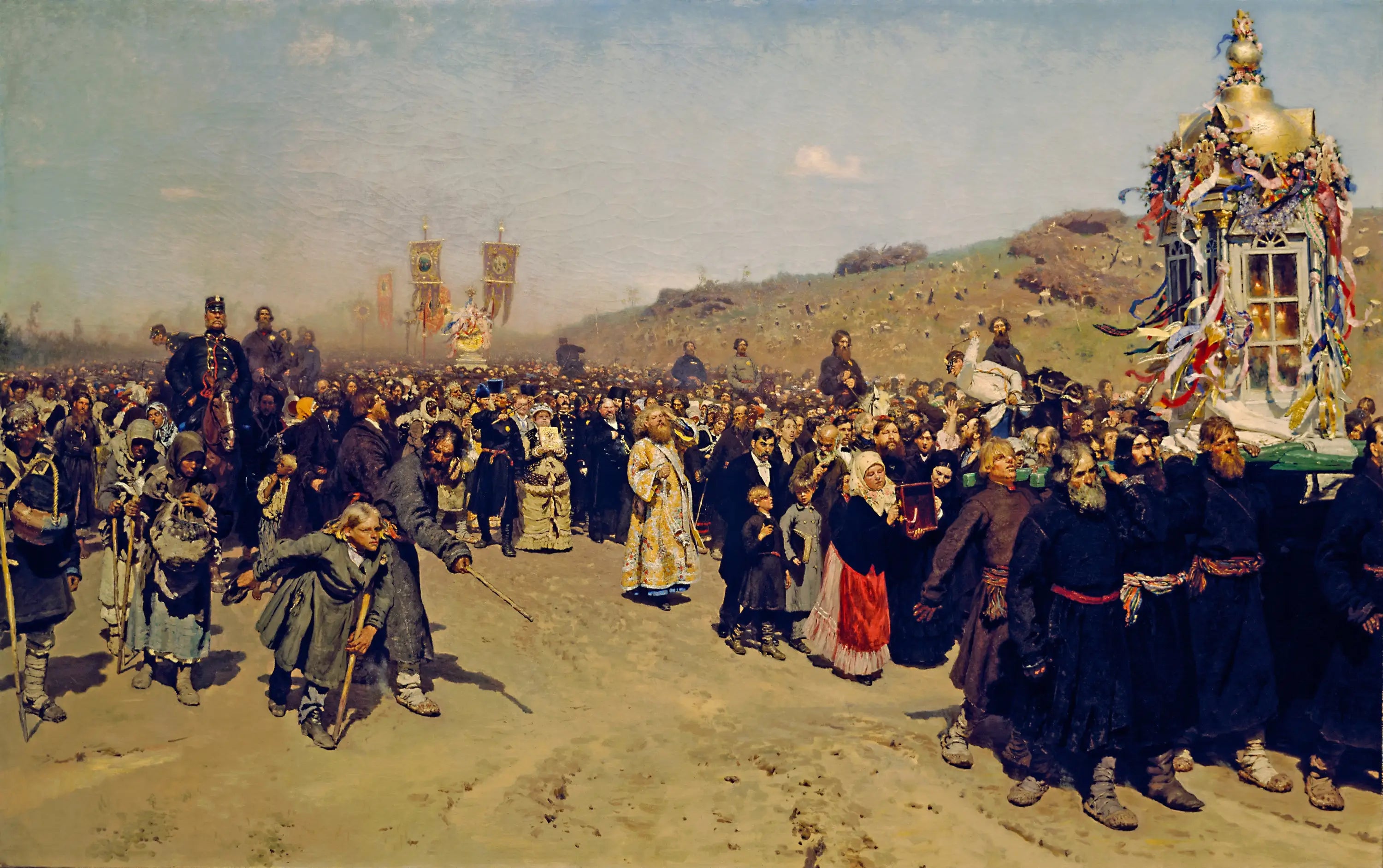 Procession religieuse dans la province de Koursk - Ilya Repin - Alpha Reproduction