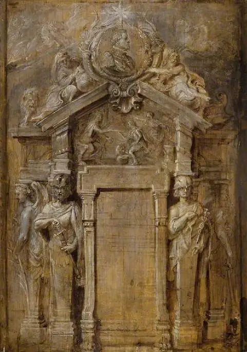 Projet pour la page de titre de la Pompa Introitus...Ferdinandi - Peter Paul Rubens