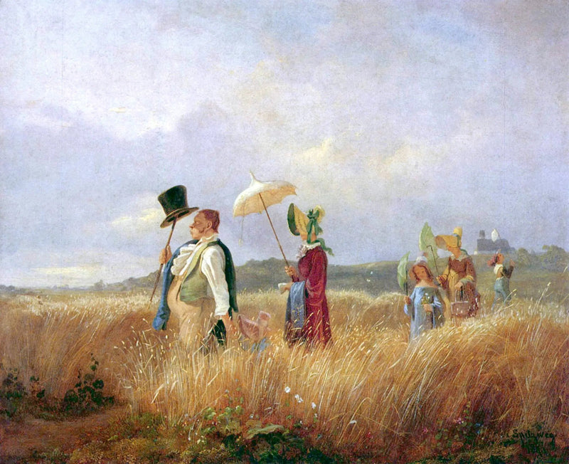 Promenade du dimanche - Carl Spitzweg