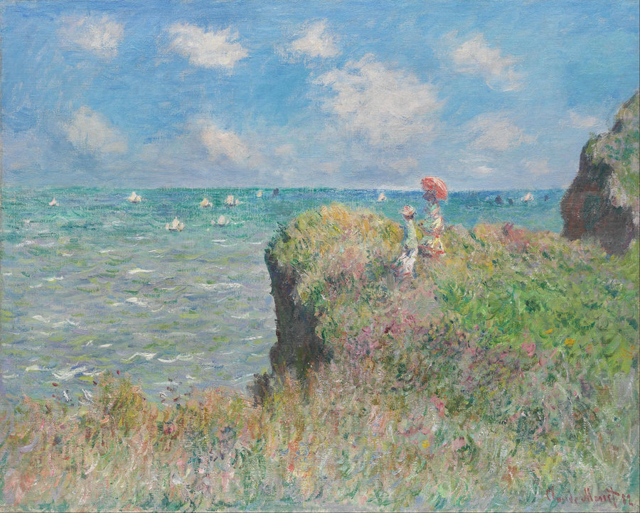 Promenade sur la falaise, Pourville W758 – Claude Monet
