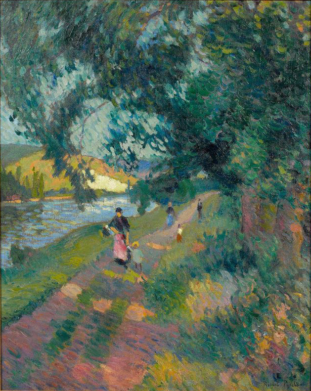 Promenade sur le chemin de Halage - Robert Antoine Pinchon