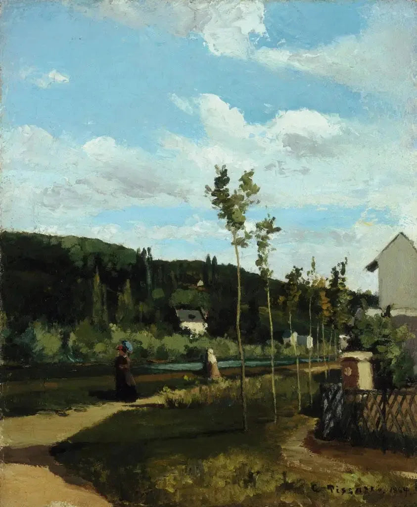 Promenade sur un chemin, La Varenne-Saint-Hilaire - Camille Pissarro