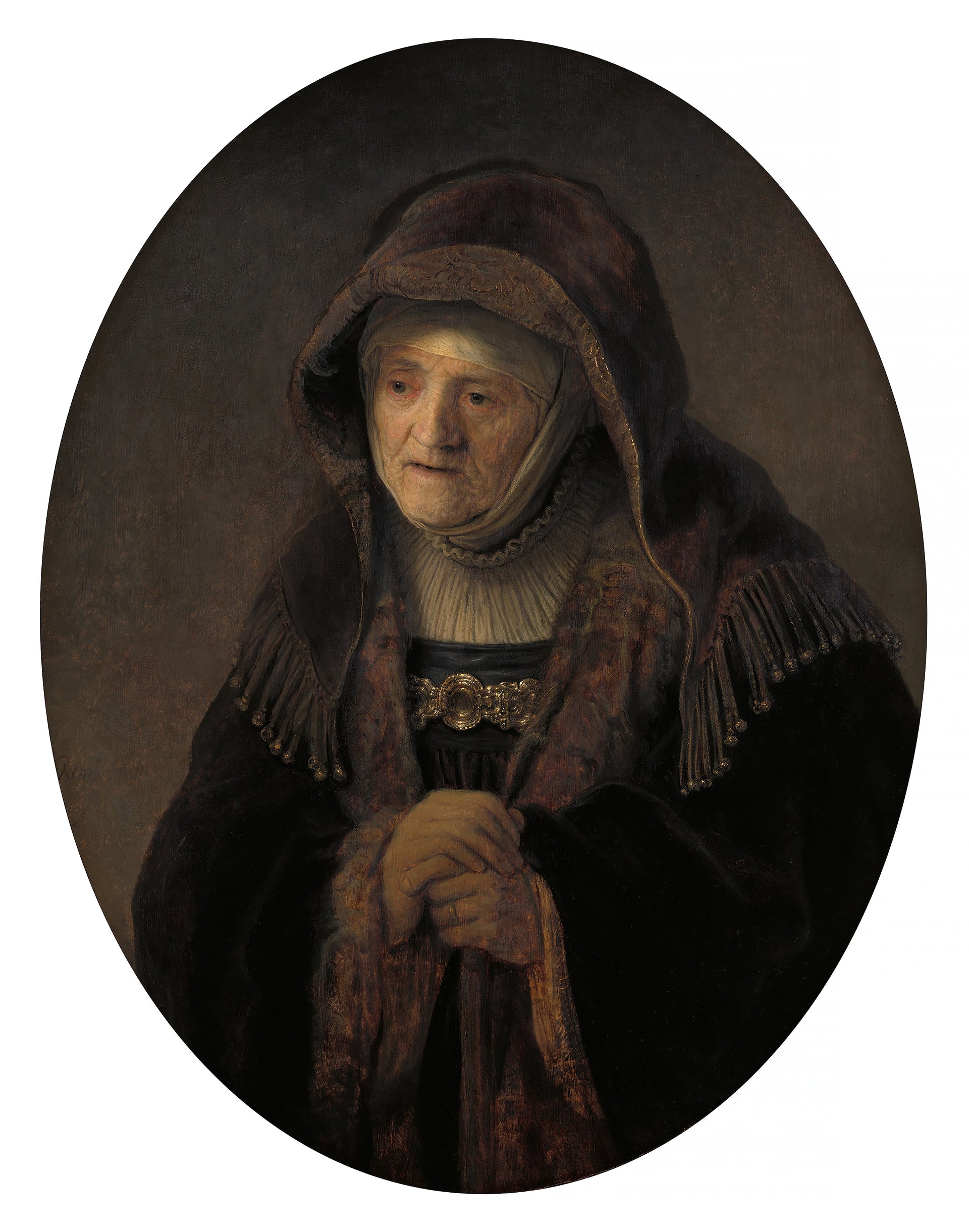 La Prophétesse Anne — Rembrandt avec reprises d’atelier