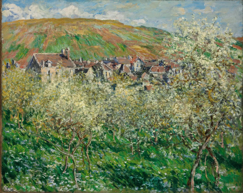 Pruniers en fleurs à Vétheuil W520 – Claude Monet