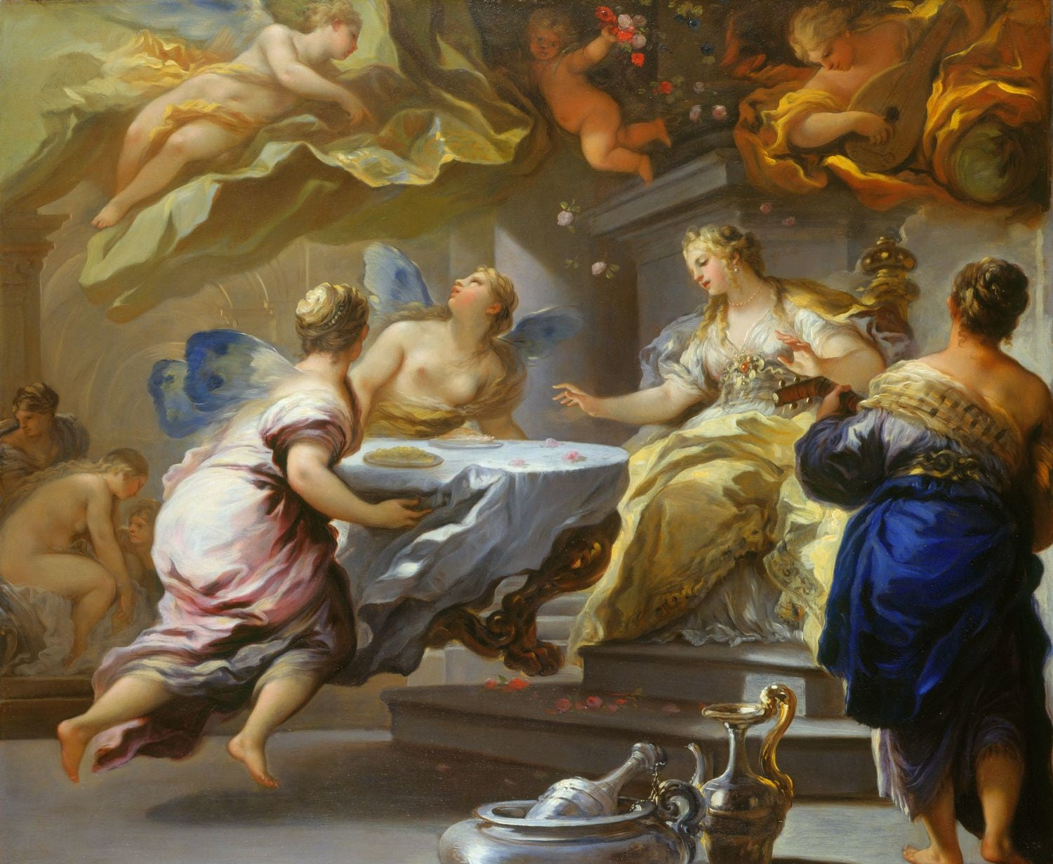 Psyché servie par des esprits invisibles - Luca Giordano