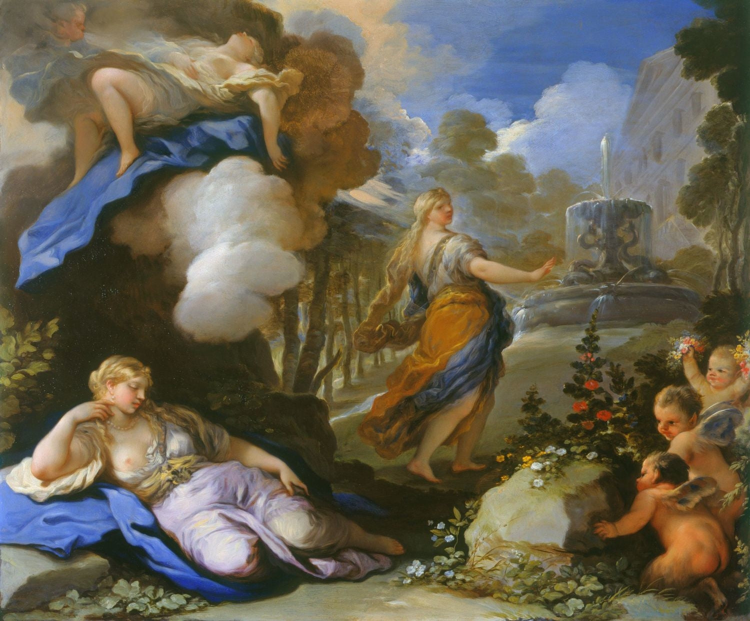 Psyché transportée et découvrant le palais de Cupidon - Luca Giordano