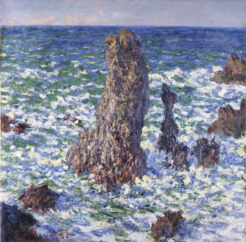 Les Pyramides de Port-Coton, effet de soleil W1088 – Claude Monet
