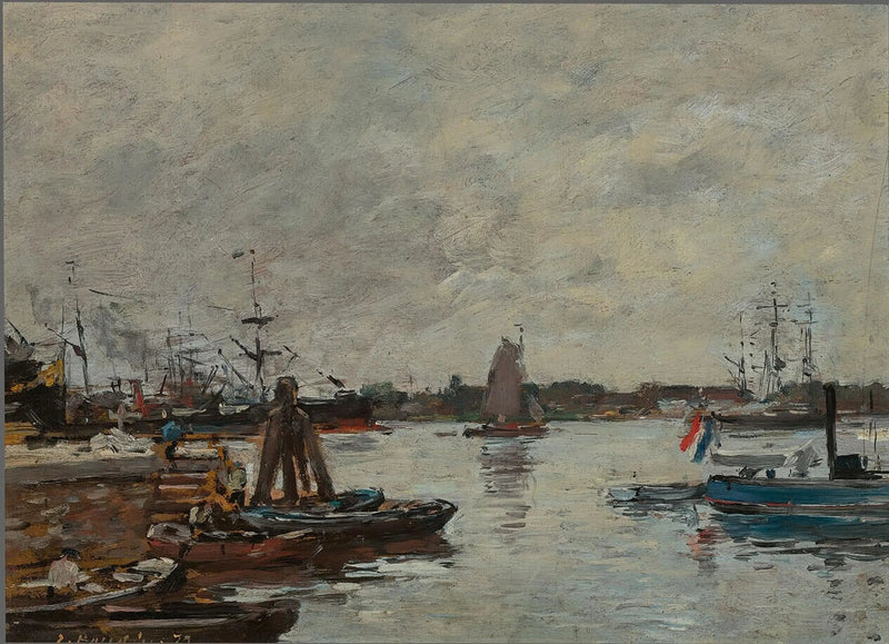 Quai d'accostage à Rotterdam - Eugène Boudin