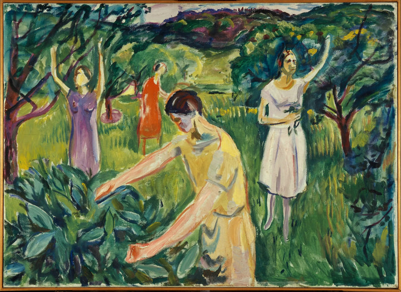 Quatre Femmes au jardin - Edvard Munch