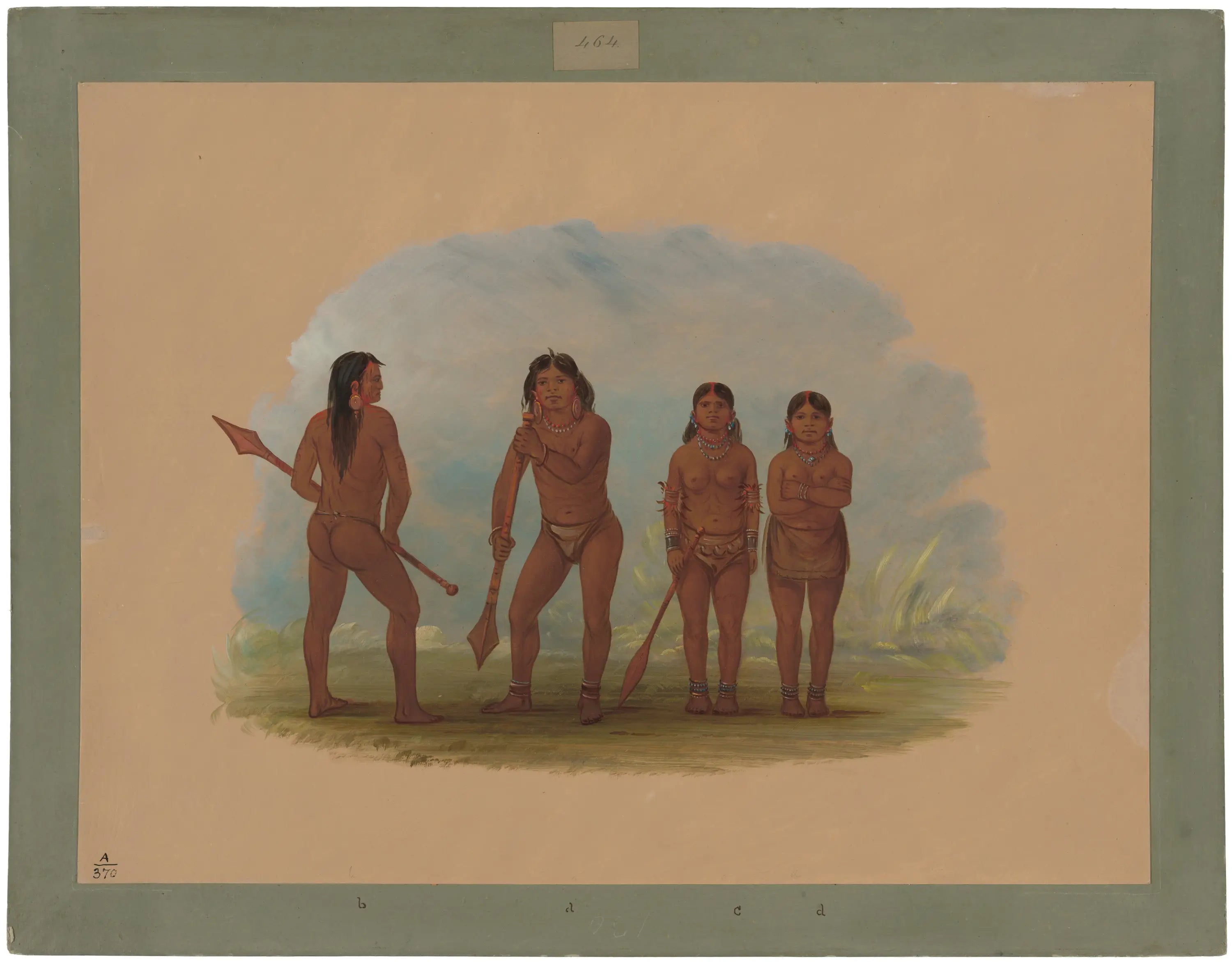Quatre Indiens Angustura - George Catlin - Alpha Reproduction