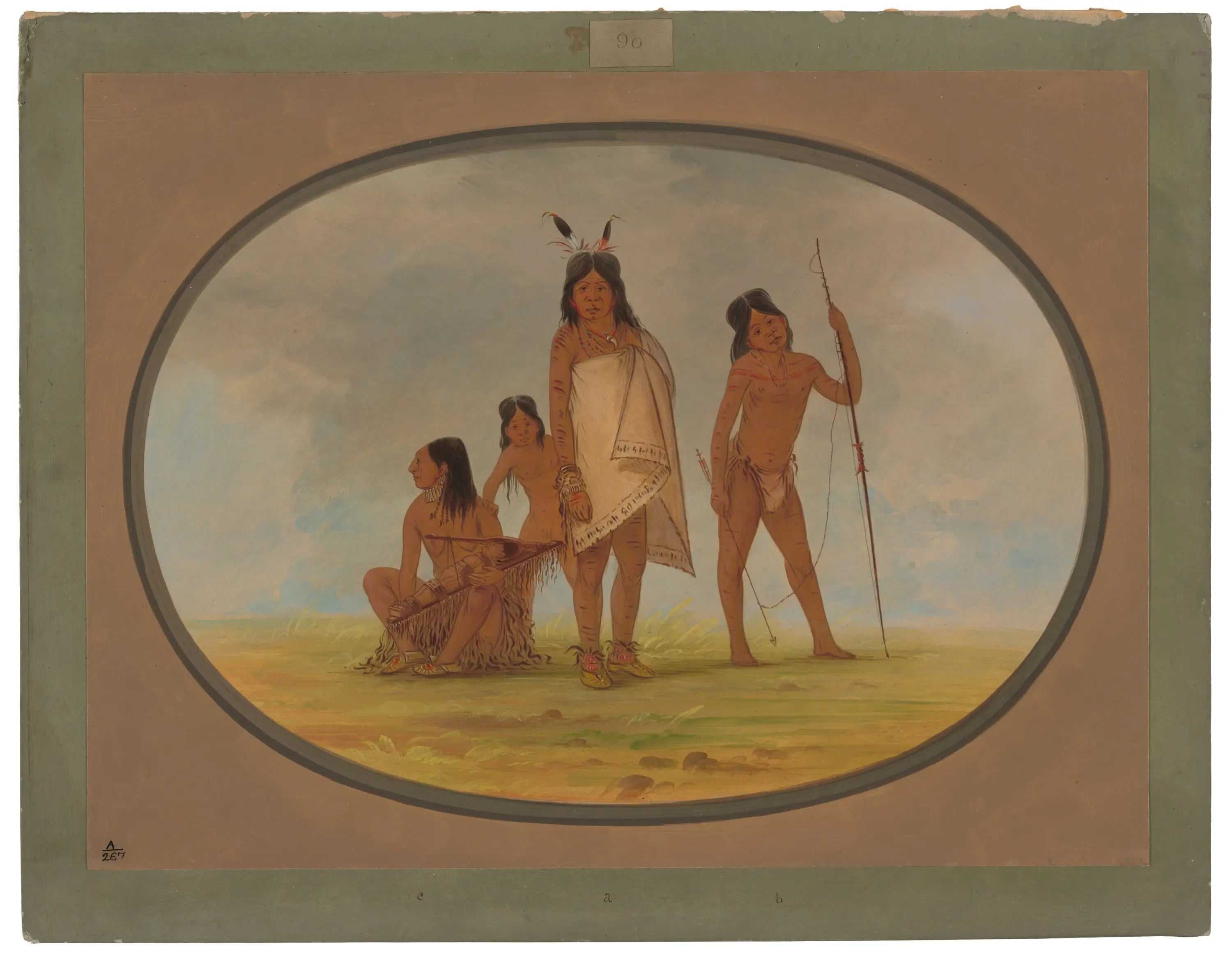 Quatre Indiens Flathead - George Catlin - Alpha Reproduction
