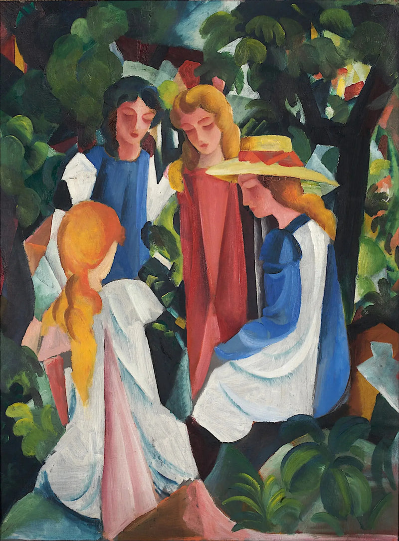 Quatre jeunes filles - August Macke