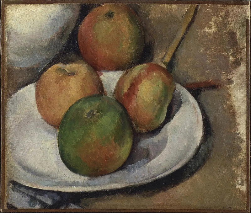 Quatre pommes et un couteau - Paul Cézanne