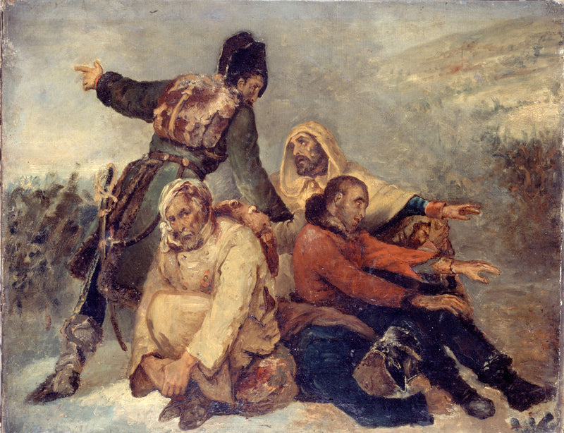Quatre soldats de l'armée en déroute - Ary Scheffer