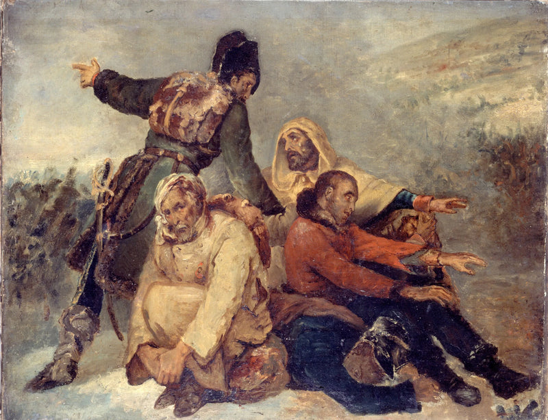 Quatre soldats de l'armée en déroute - Ary Scheffer