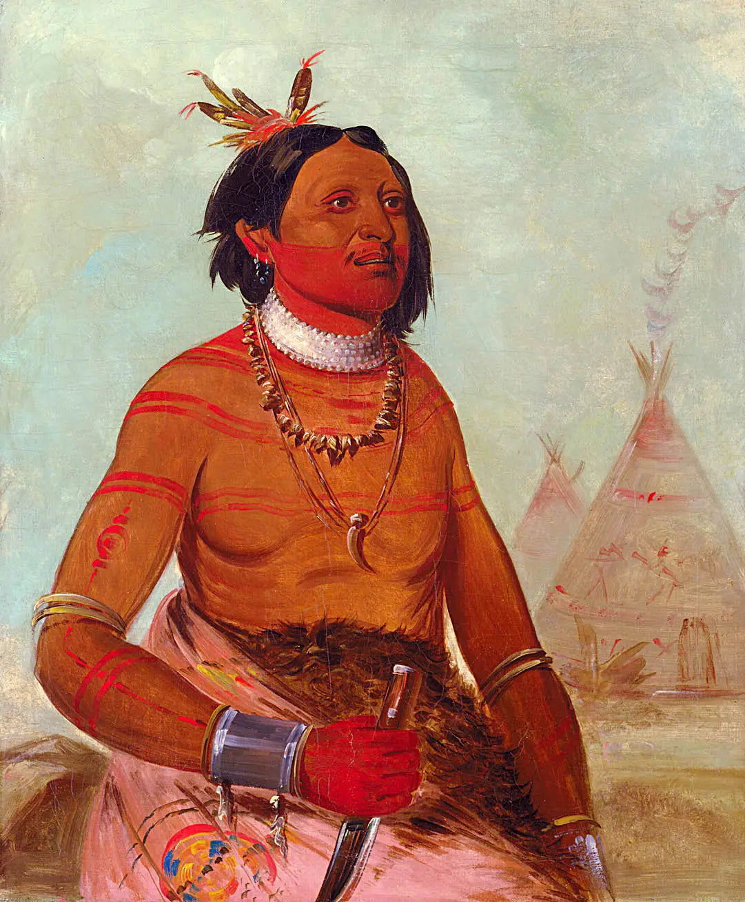 Quáy-hám-kay Stone Shell un courageux - George Catlin - Alpha Reproduction
