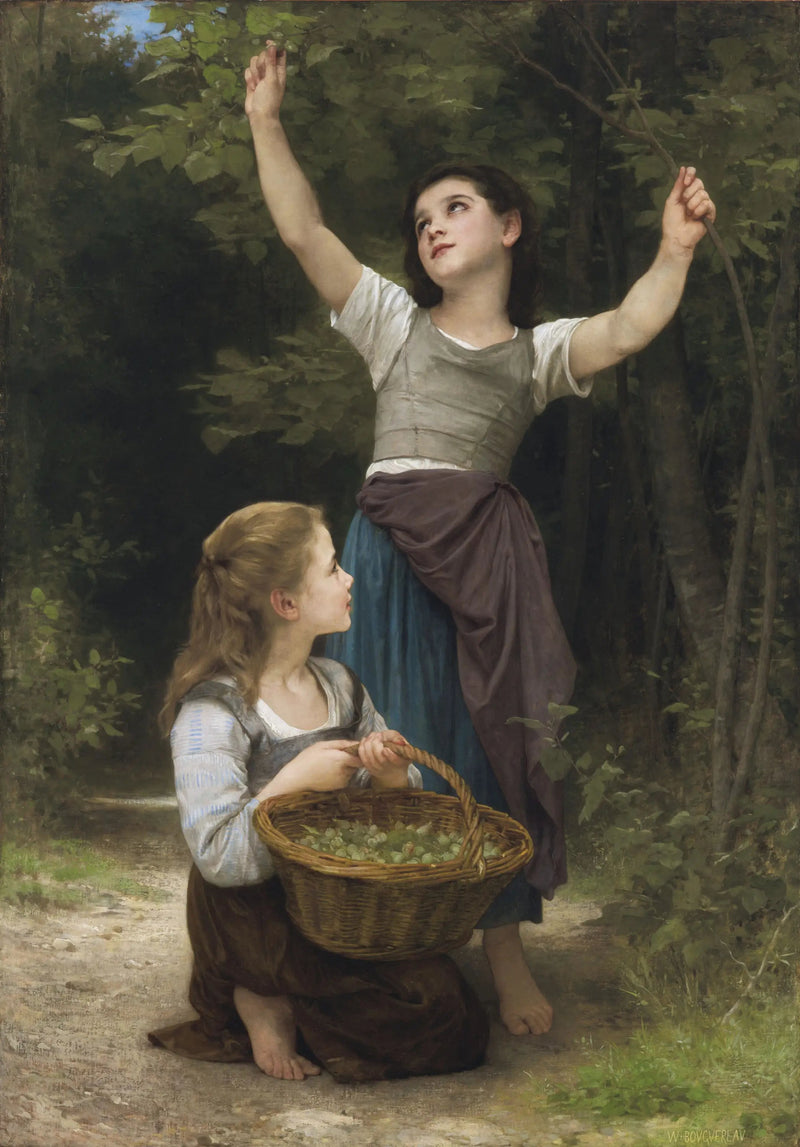 Récolte de noisettes - Bouguereau