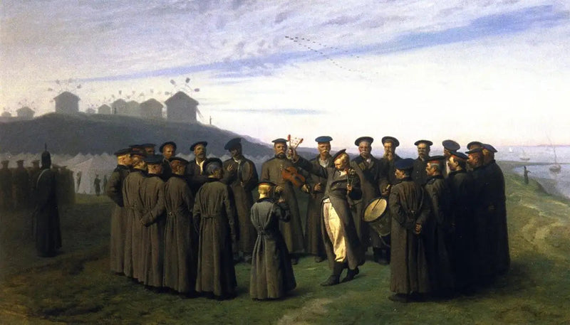 Récréation dans un camp russe - Jean-Léon Gérôme