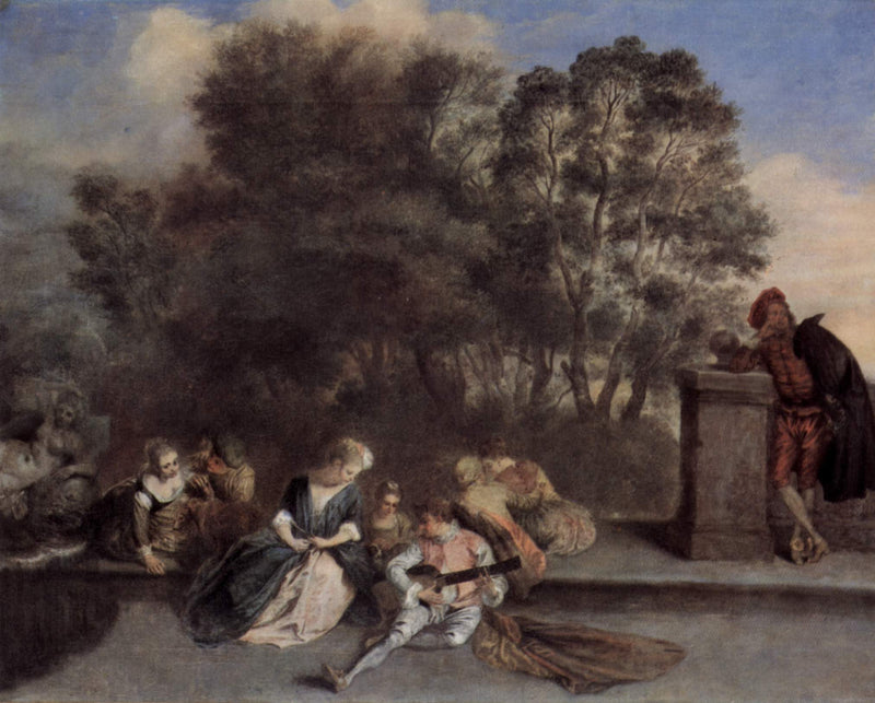 Récréation italienne - Antoine Watteau