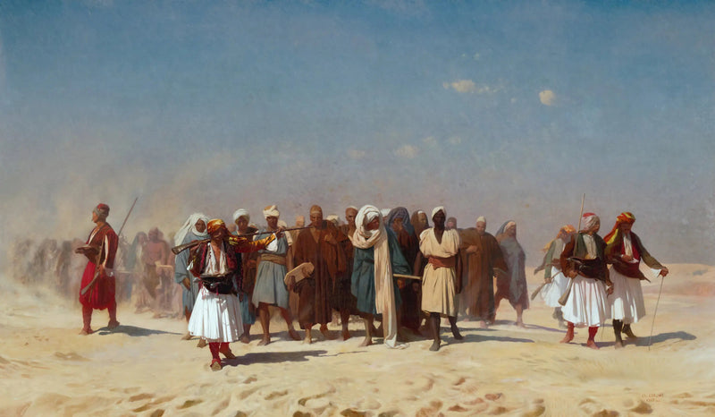 Recrues égyptiennes traversant le désert - Jean-Léon Gérôme