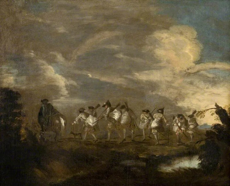 Recrues qui vont rejoindre le régiment - Antoine Watteau
